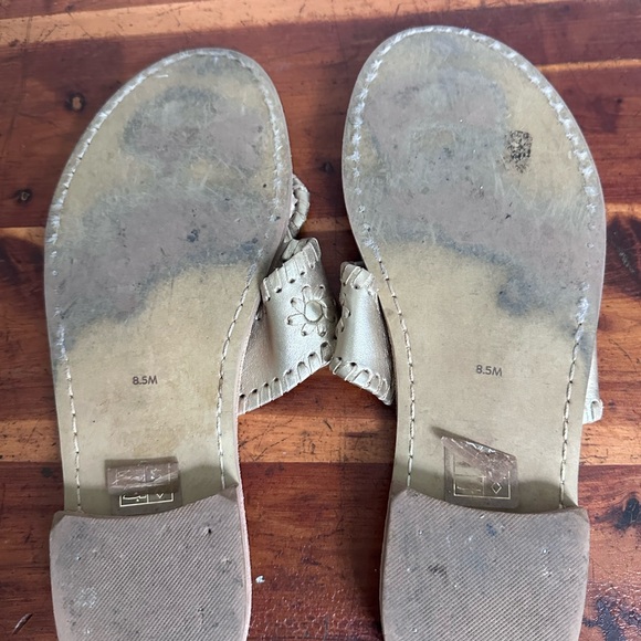Gold Jack Rogers sandals - Picture 2 of 3